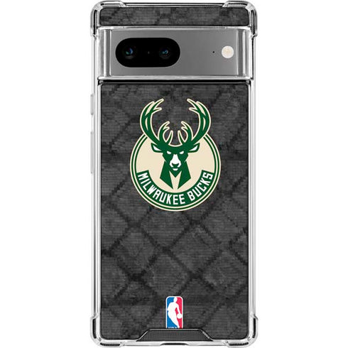 NBA Milwaukee Bucks Rusted Dark Google Pixel 8a Clear Case